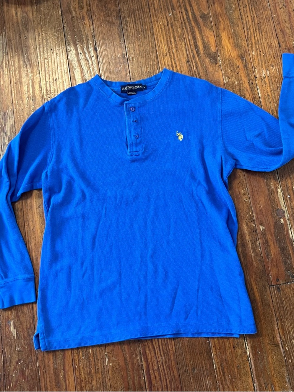 U.S. Polo Assn. Men’s Royal Blue Long-Sleeve Henley Top